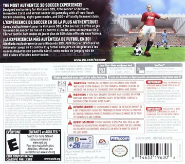 Fifa Soccer 12 (Usa) box cover back